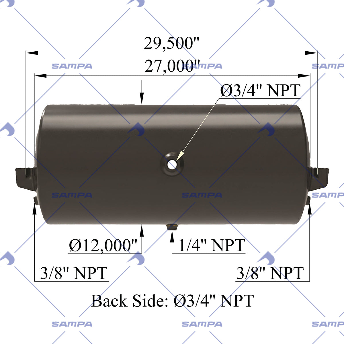 SAMPA 0595 0070 technical drawing