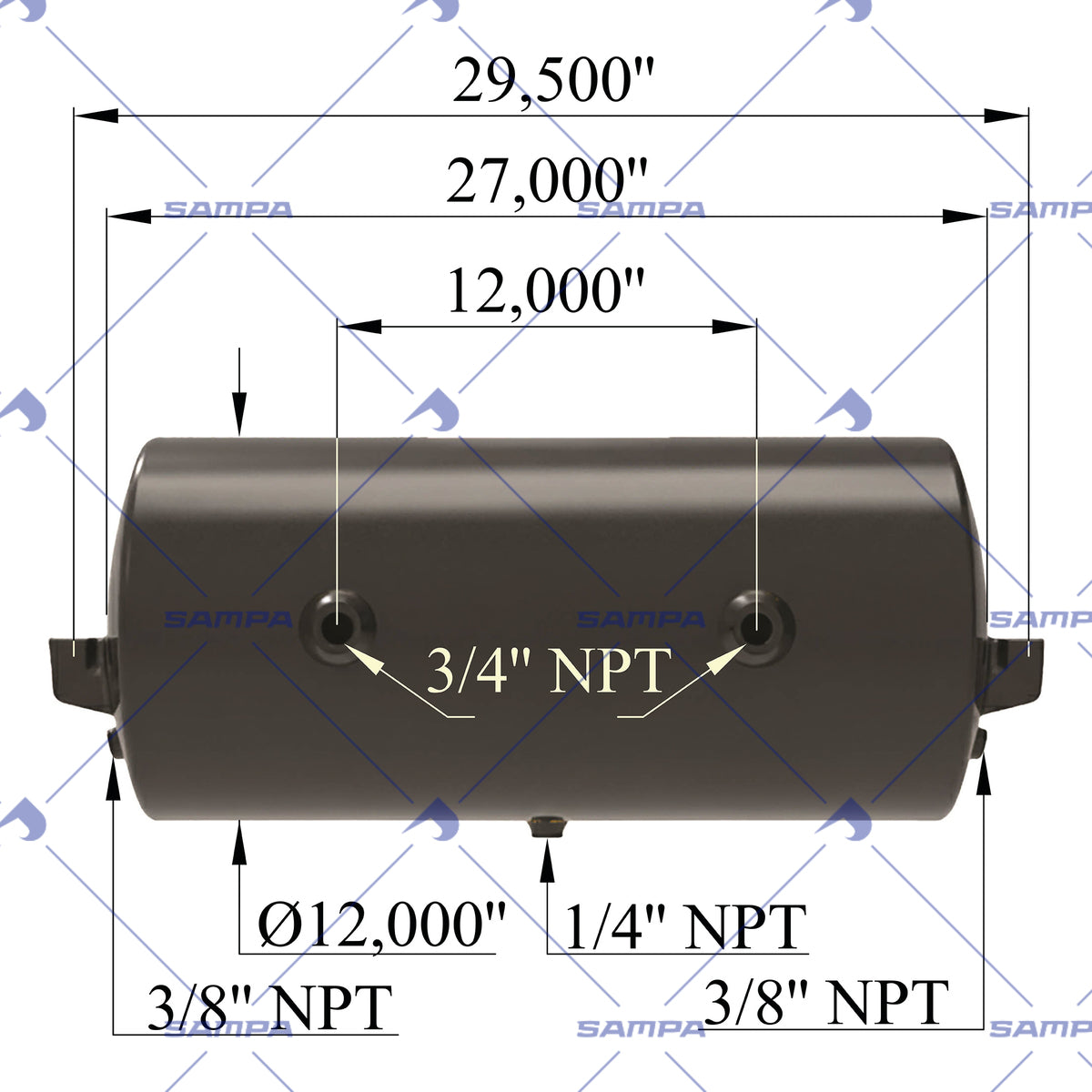 SAMPA 0595 0074 technical drawing