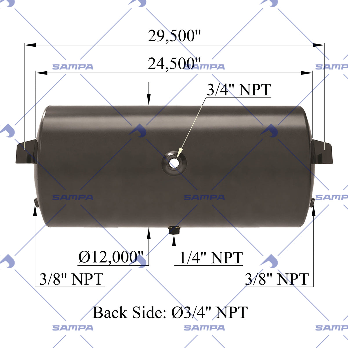 SAMPA 0595 0076 technical drawing