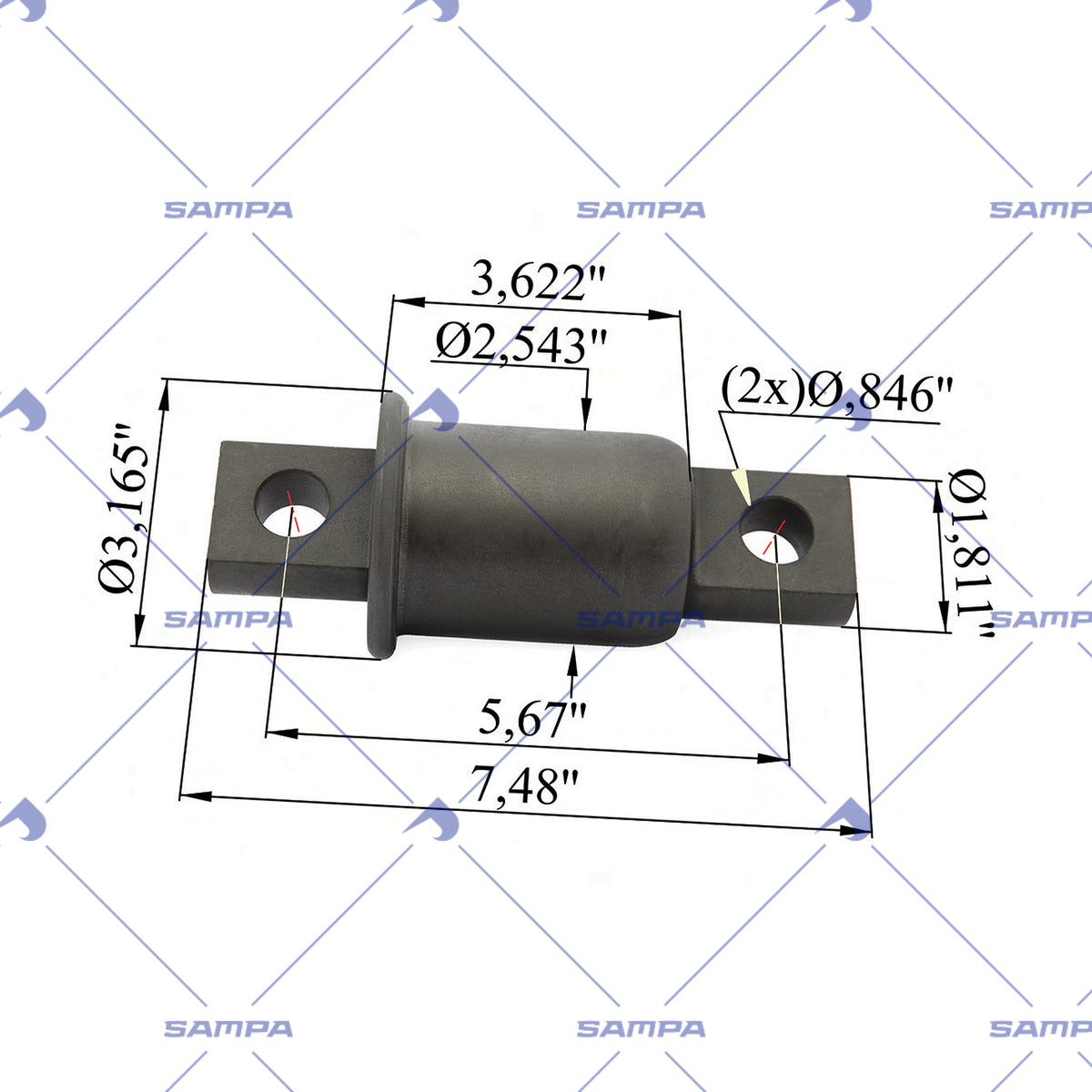 SAMPA 500.591B technical drawing