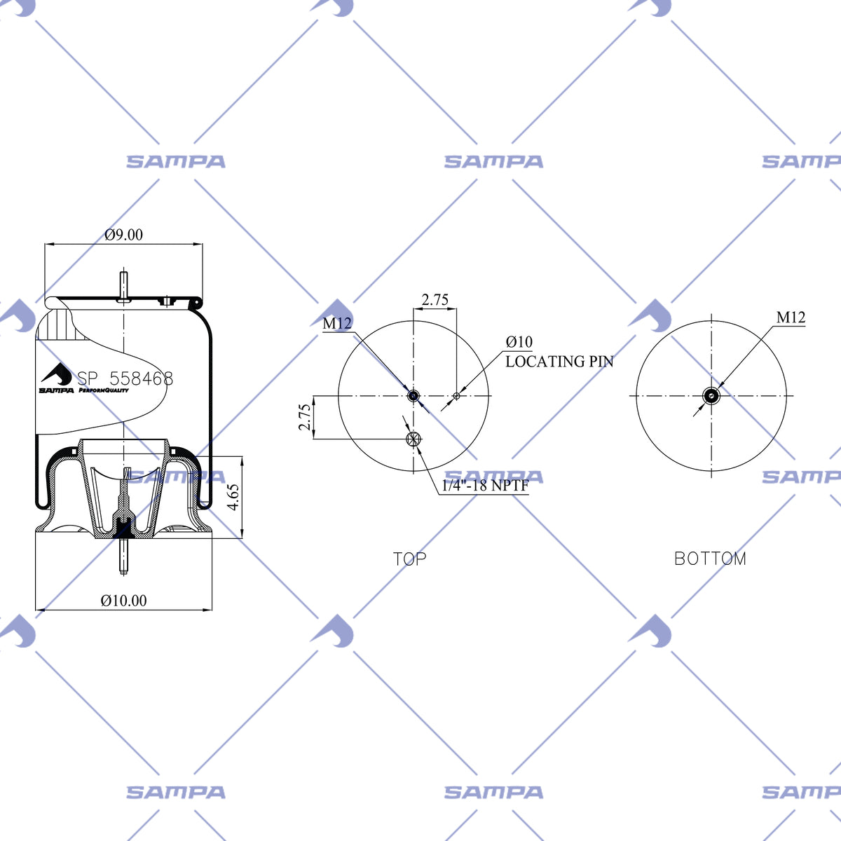 SAMPA SP 558468-KP technical drawing