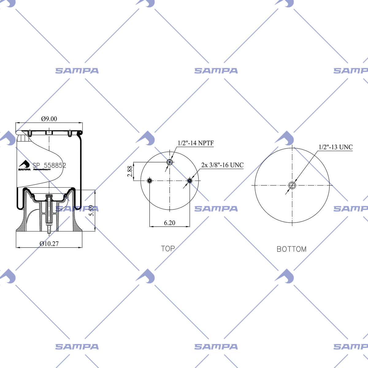 SAMPA SP 558852-KP technical drawing
