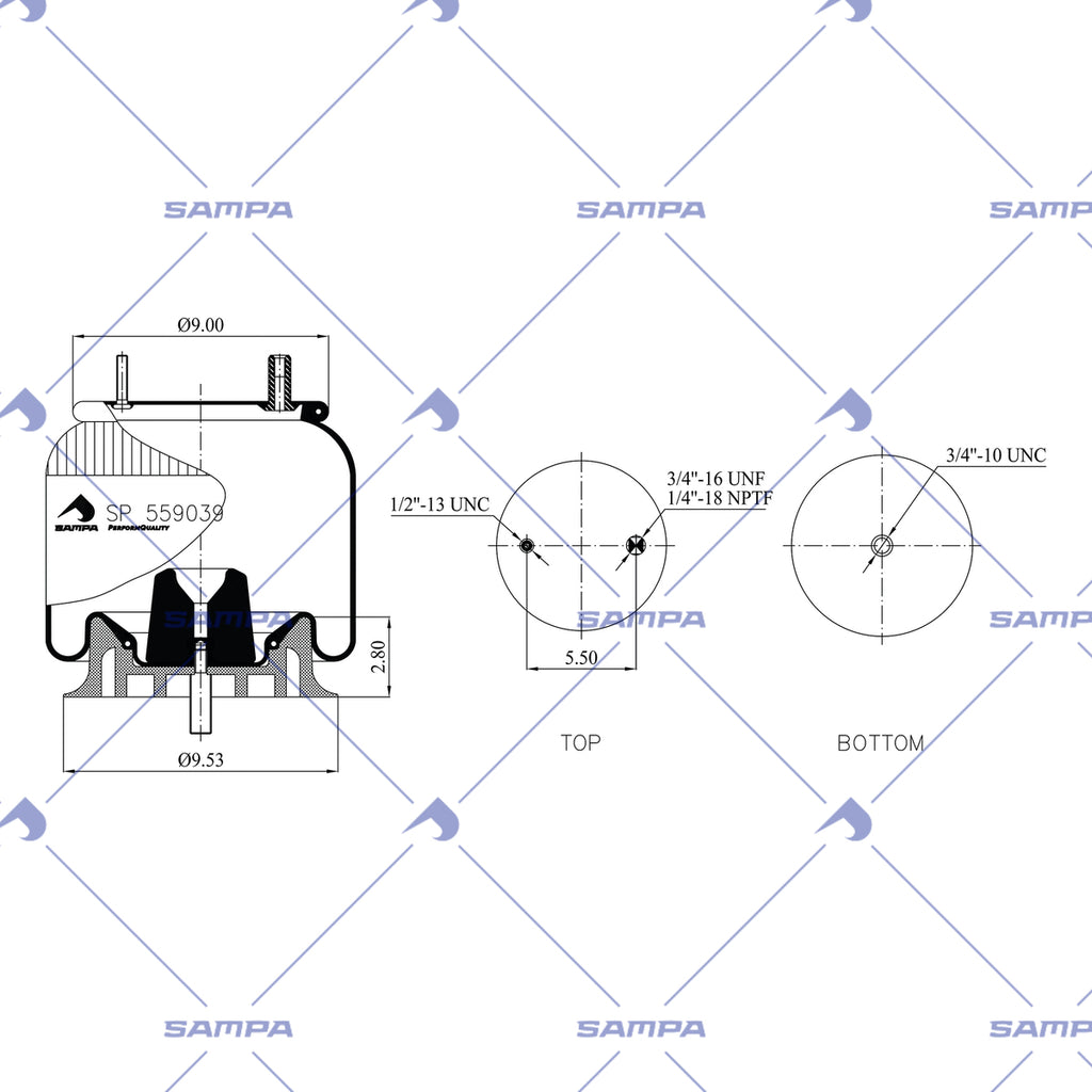 SAMPA SP 559039-KP technical drawing