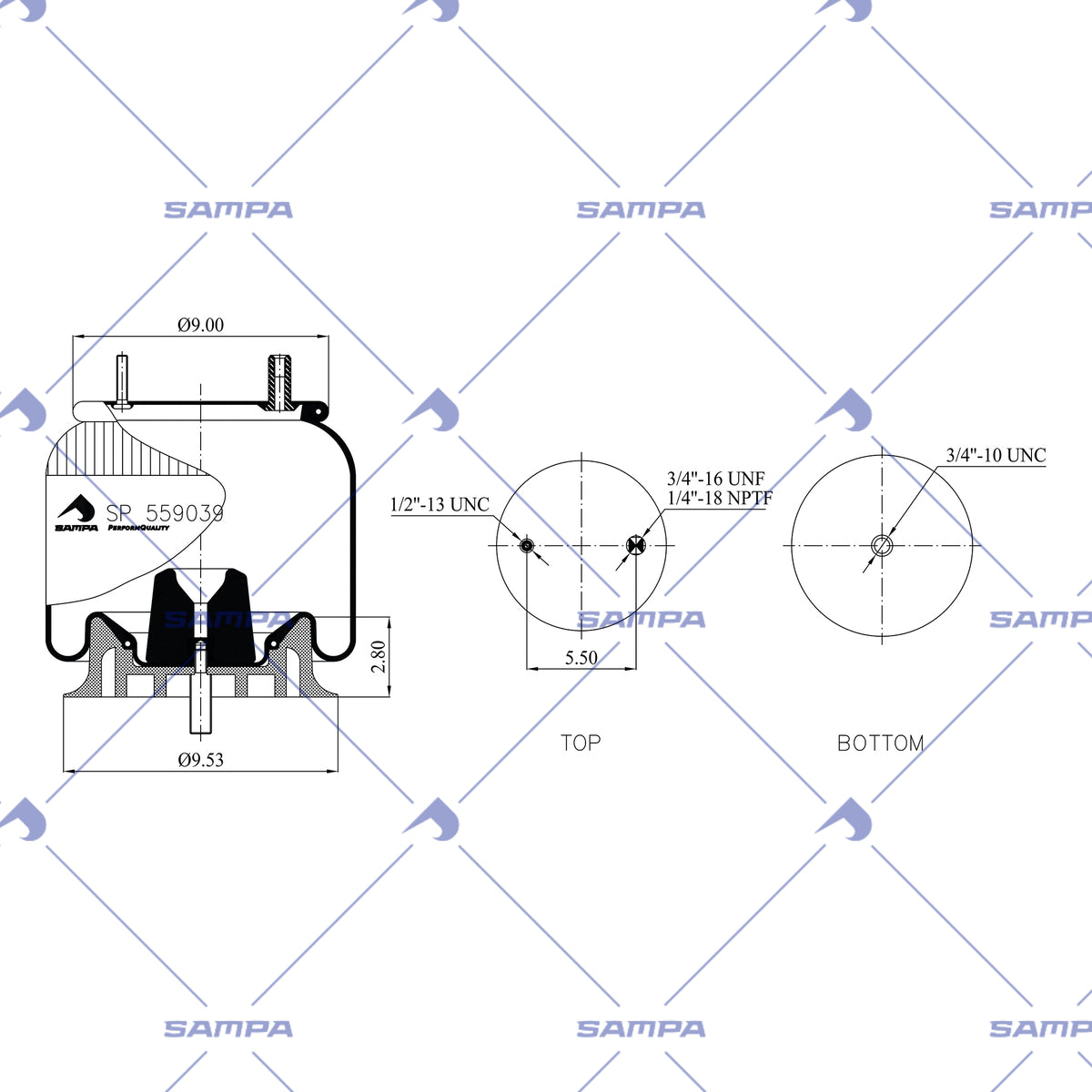 SAMPA SP 559039-KP technical drawing