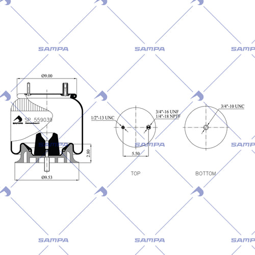 SAMPA SP 559039-KP technical drawing