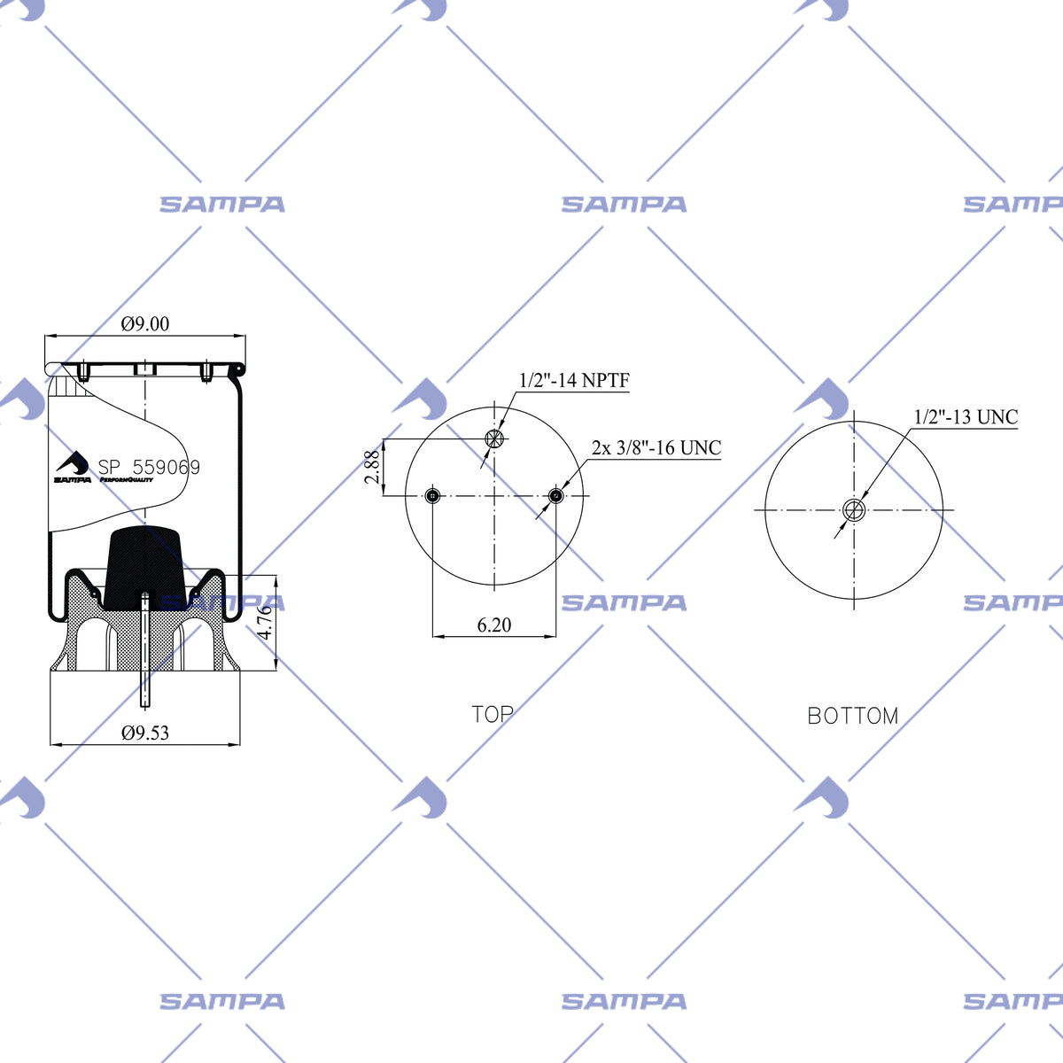 SAMPA SP 559069-KP technical drawing