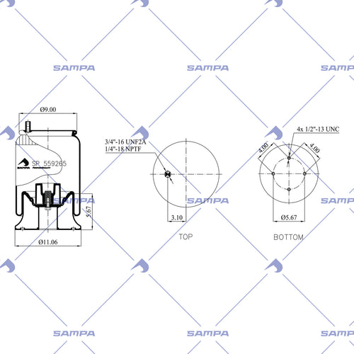 SAMPA SP 559265-K technical drawing