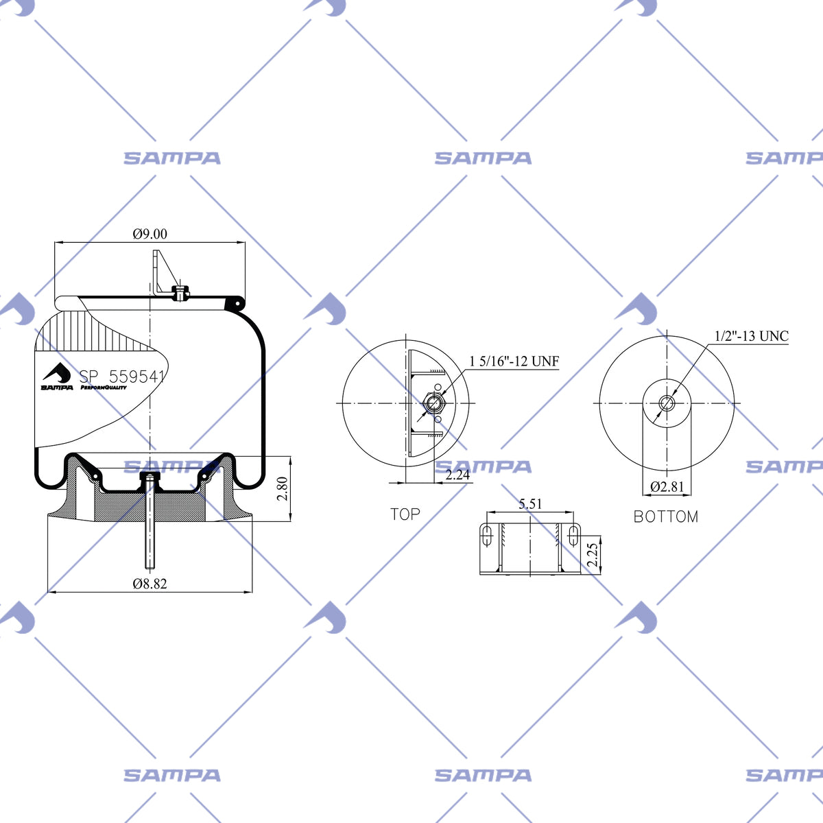 SAMPA SP 559541-KP technical drawing