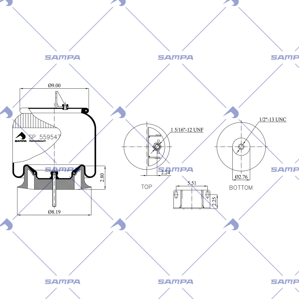 SAMPA SP 559547-KP technical drawing