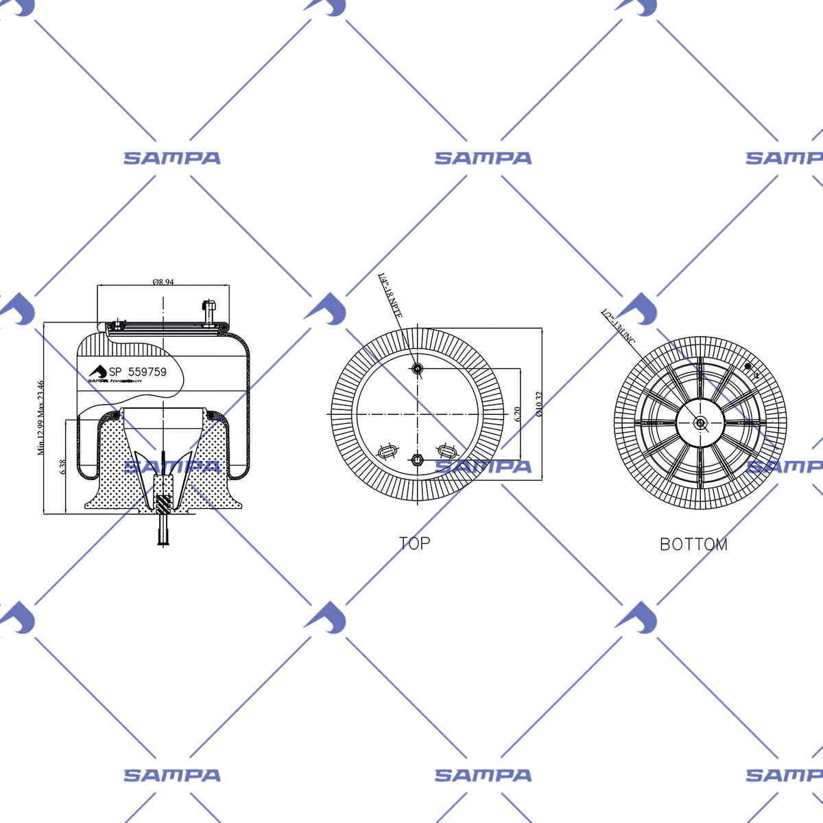 SAMPA SP 559759-KP technical drawing