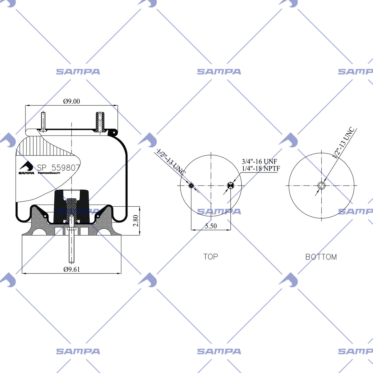 SAMPA SP 559807-KP technical drawing