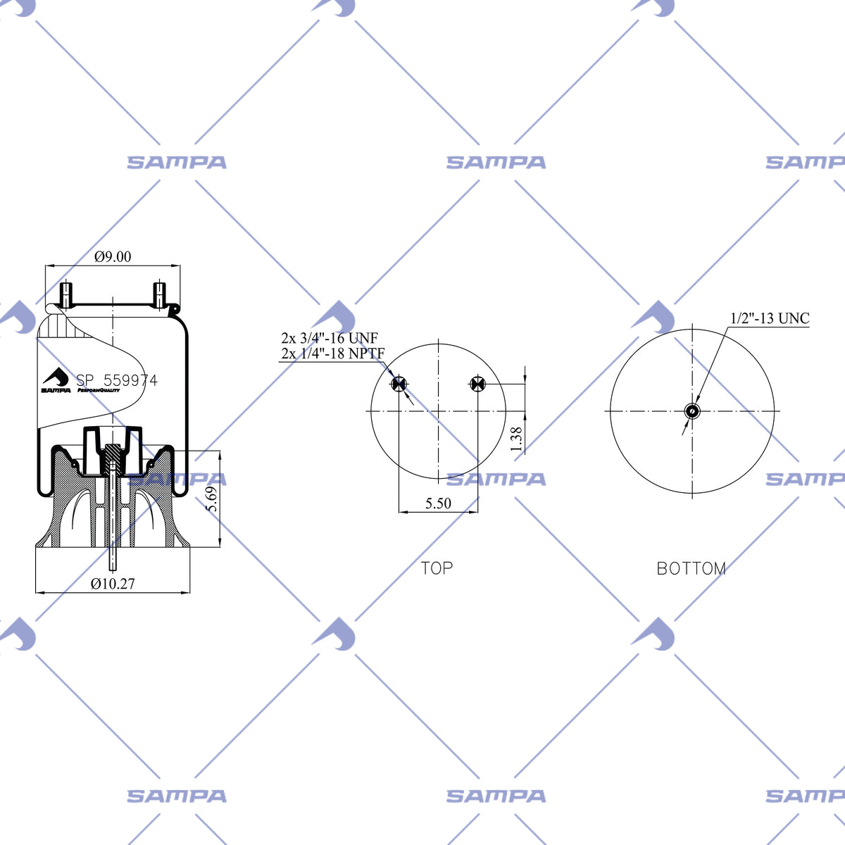 SAMPA SP 559974-KA technical drawing