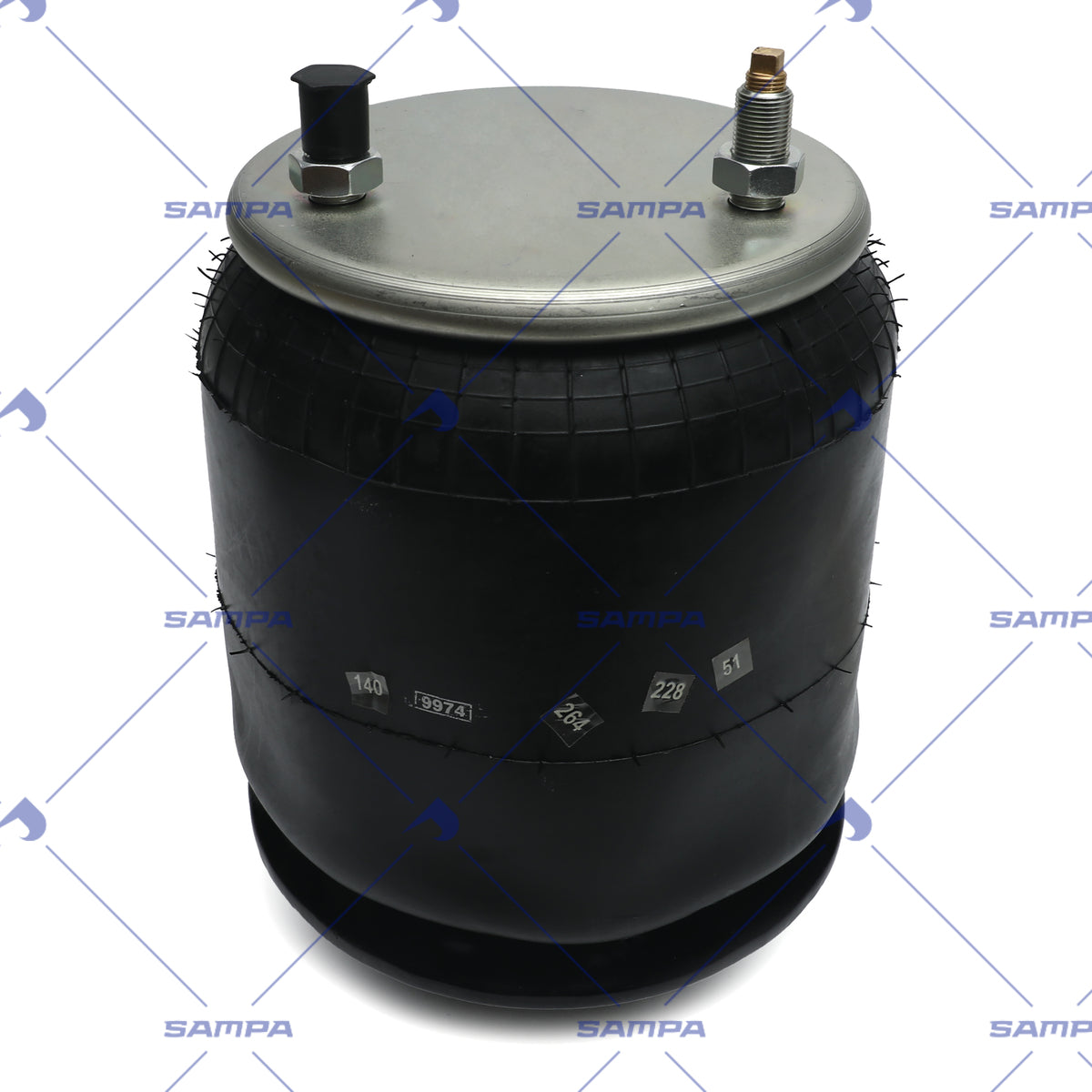 SAMPA SP 559974-KA Air Spring, Rolling Lobe with Aluminum Piston and Hardware Kit