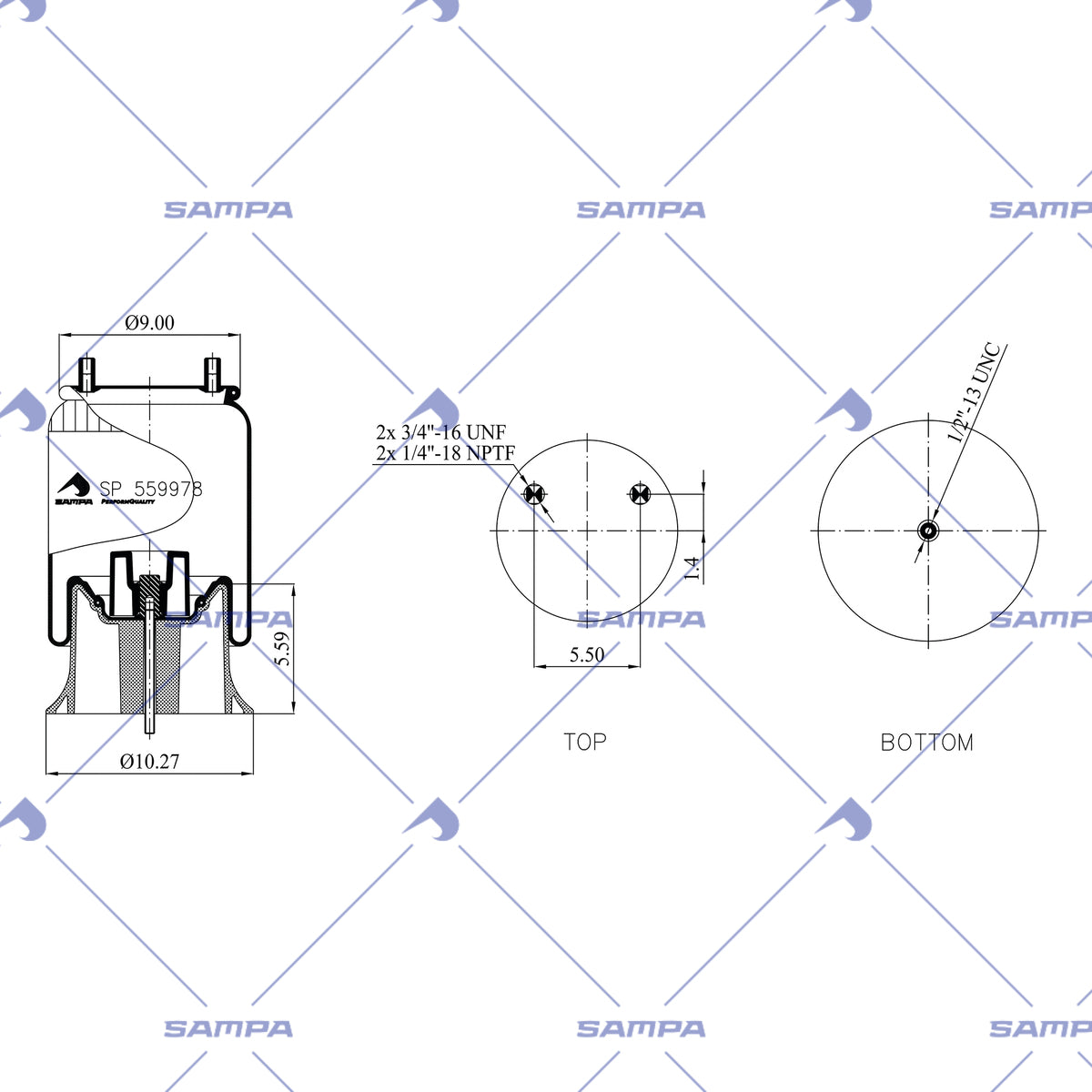 SAMPA SP 559978-KP technical drawing